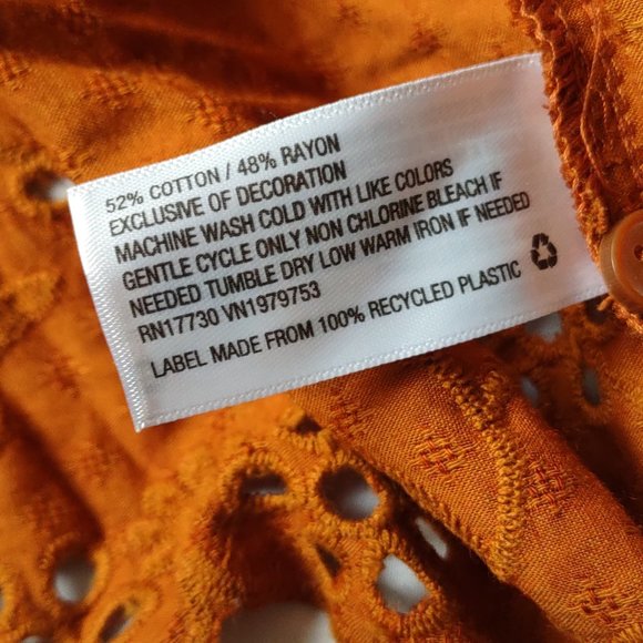 Universal Thread "Brown" Eyelet Ruffle Dress NWT - Picture 5 of 8